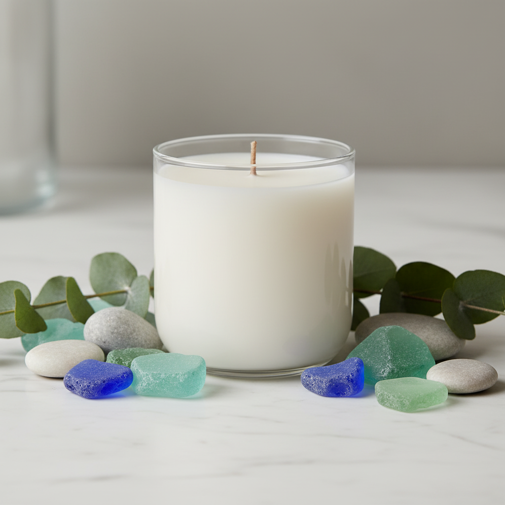 Sage Horizon - Clear Vessel Coastal Scene