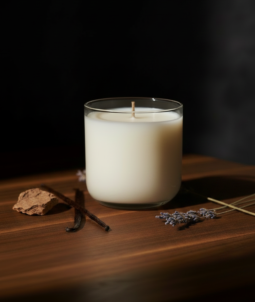 Twilight Teak – Clear Vessel, Fragrance-Accurate Props